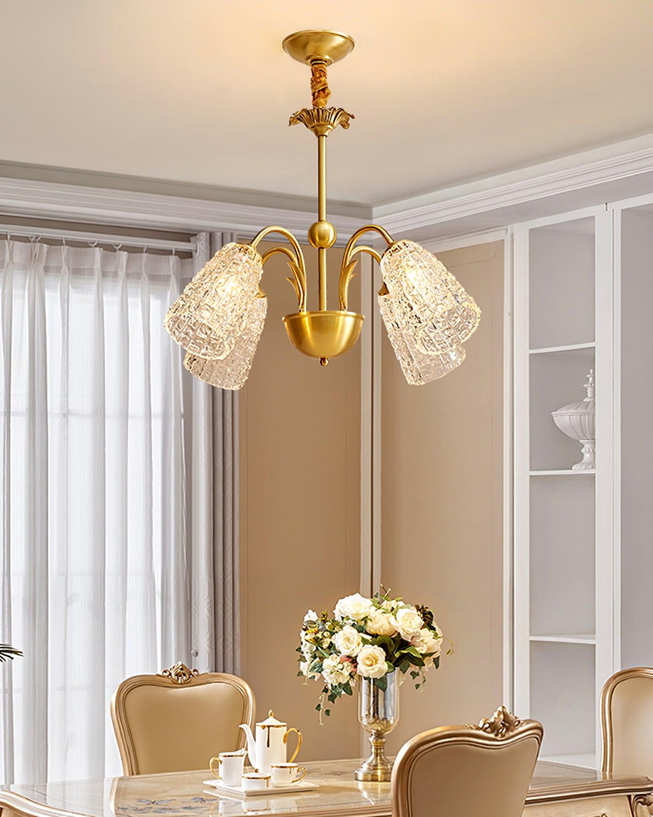 Celiella Vintage Glass Chandelier