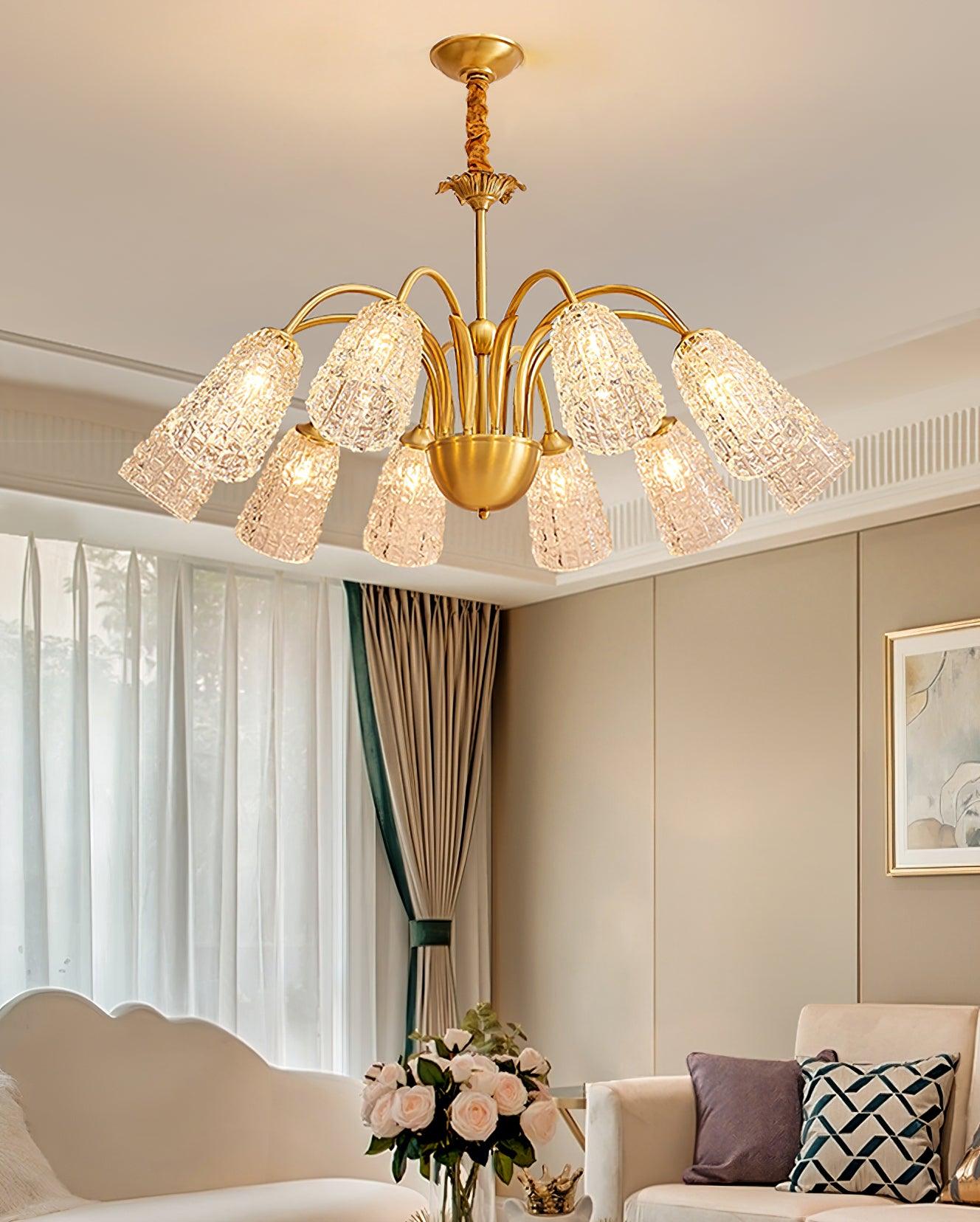 Celiella Vintage Glass Chandelier
