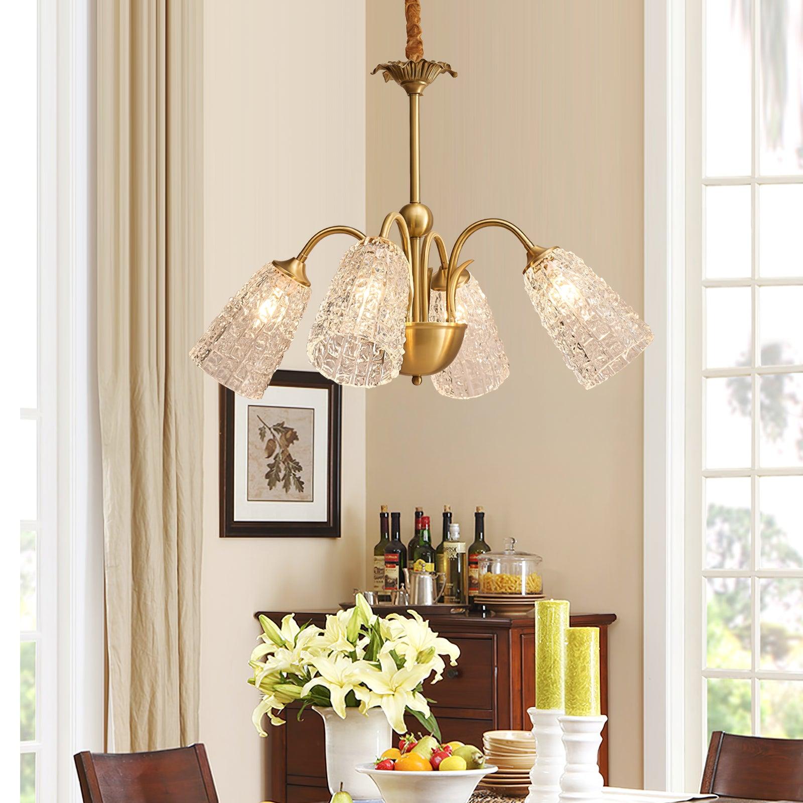 Celiella Vintage Glass Chandelier