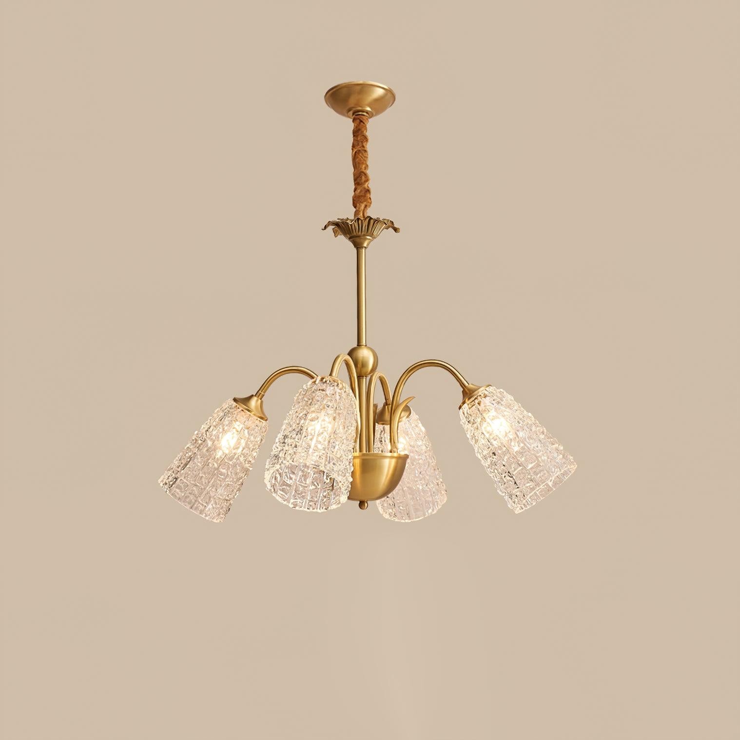 Celiella Vintage Glass Chandelier