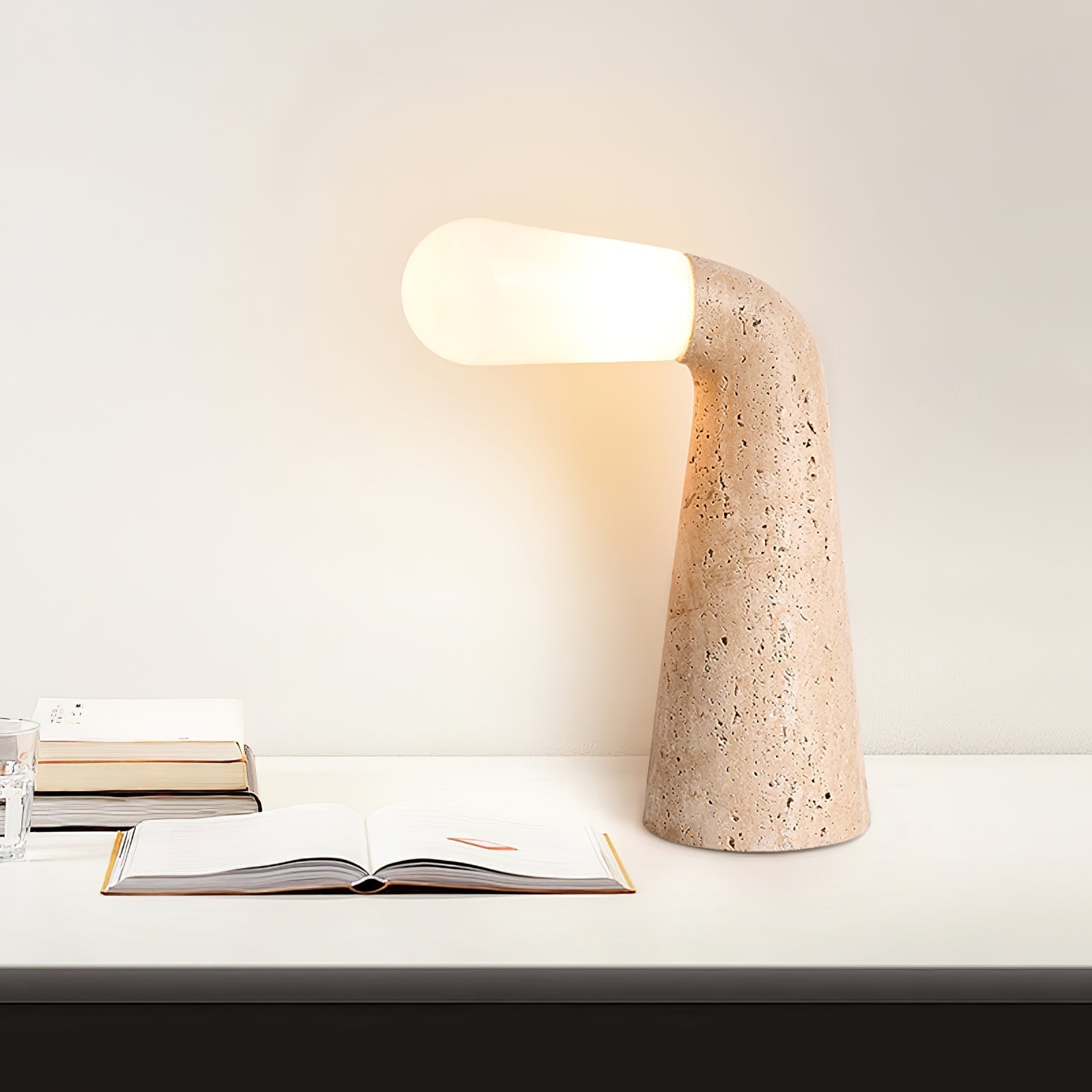 Noreette Travertine Table Lamp