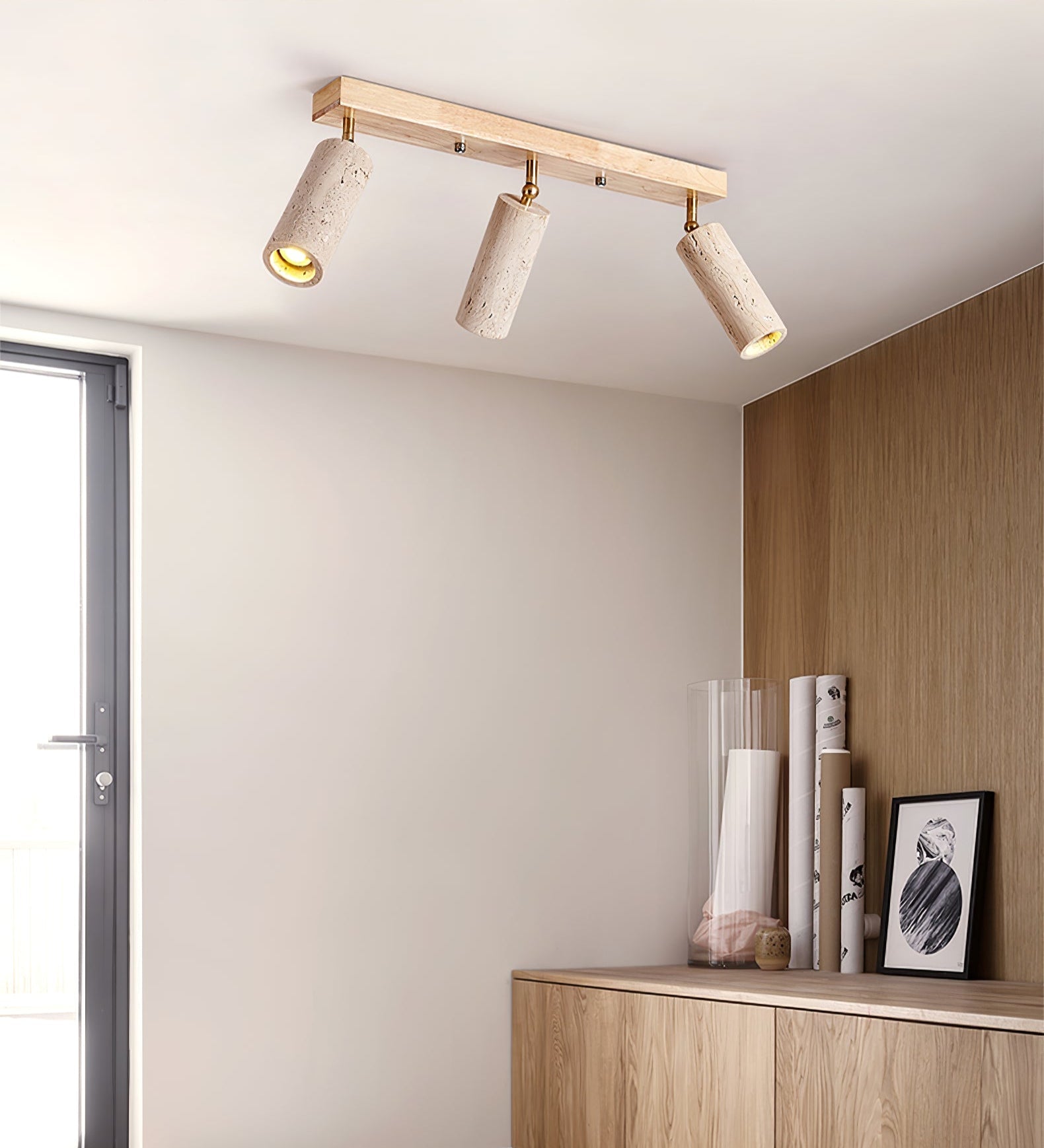 Tavalette Multi-Cylinder Travertine Track Light