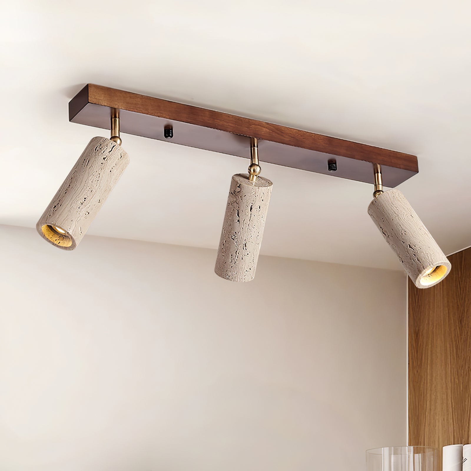 Tavalette Multi-Cylinder Travertine Track Light