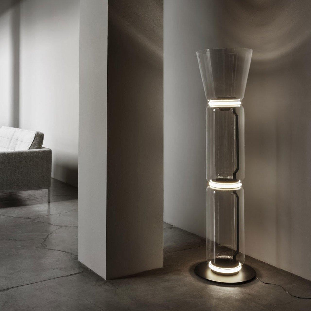 Cyrilys Floor Lamp Bamboo Glass