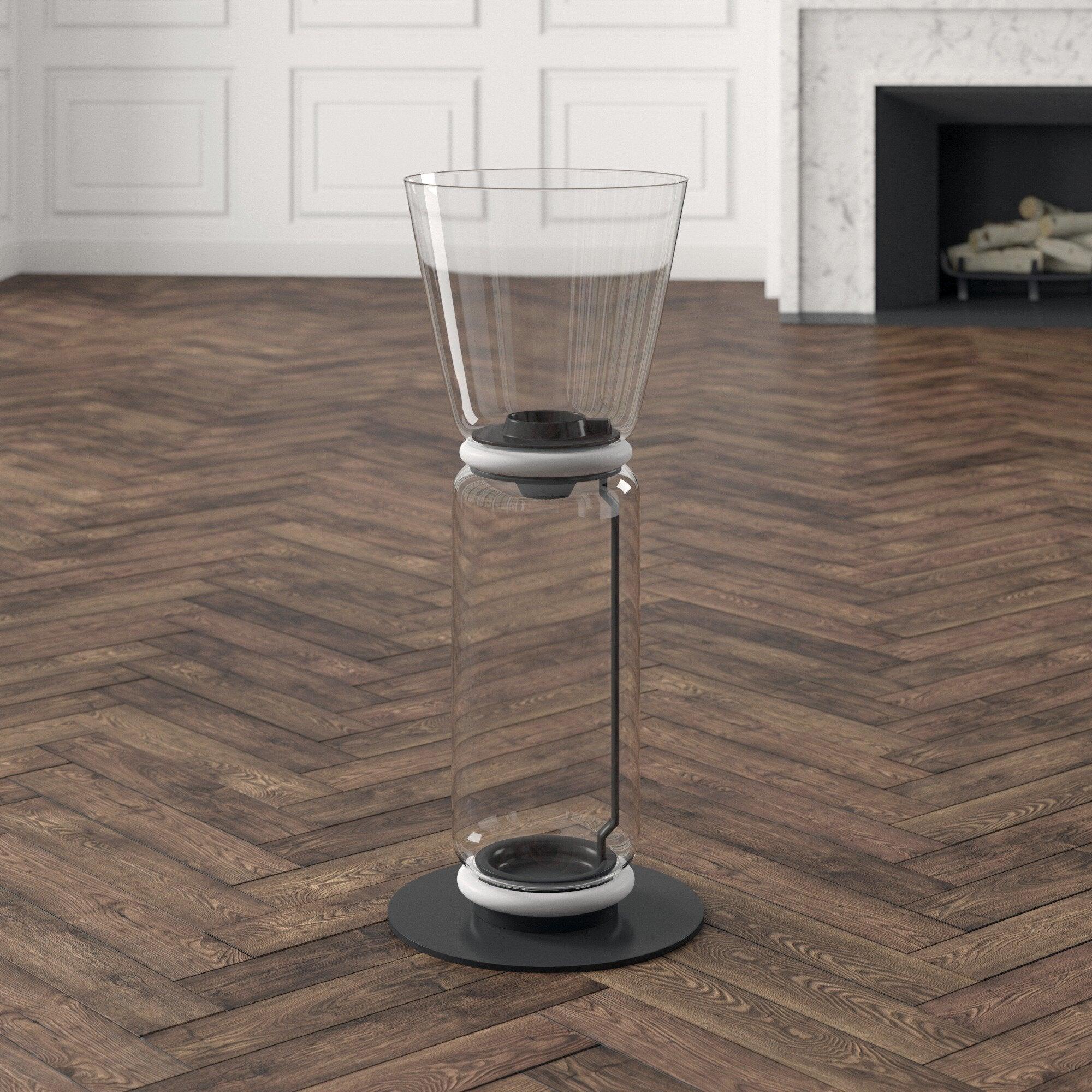 Cyrilys Floor Lamp Bamboo Glass