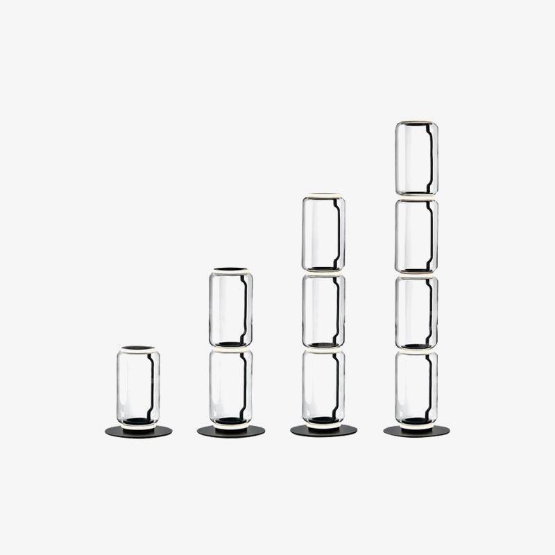 Cyrilys Floor Lamp Bamboo Glass