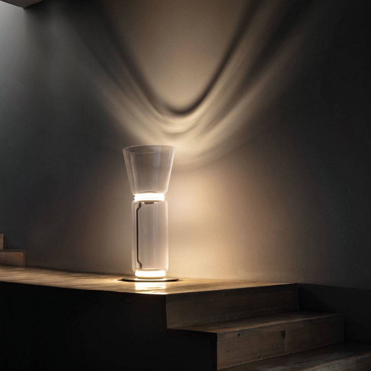 Cyrilys Floor Lamp Bamboo Glass