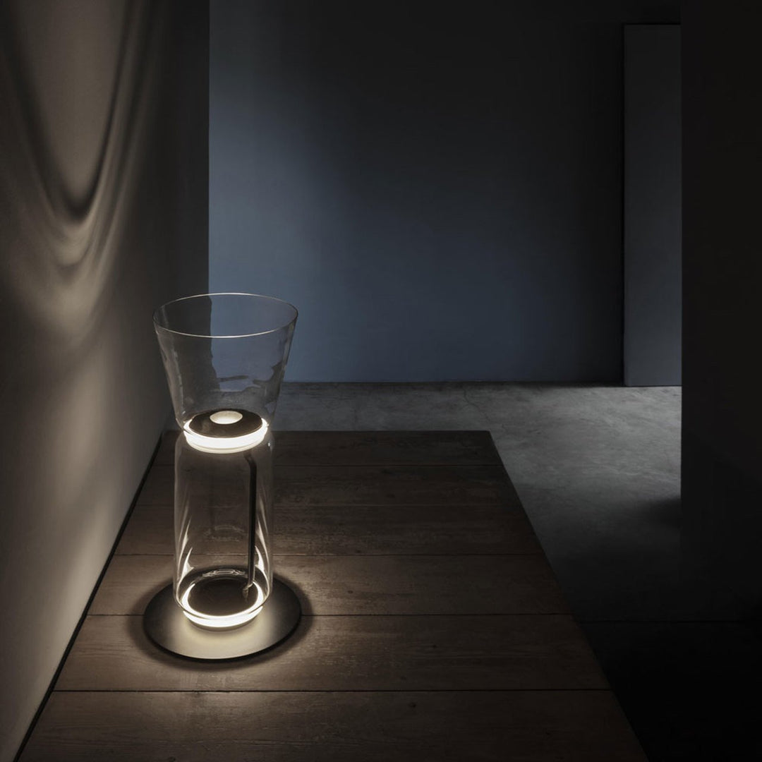 Cyrilys Floor Lamp Bamboo Glass