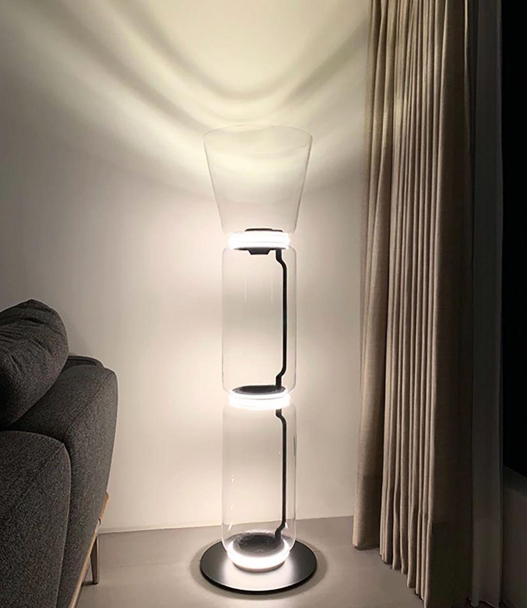 Cyrilys Floor Lamp Bamboo Glass