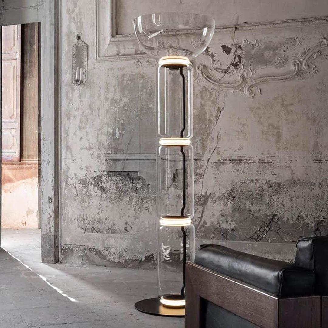 Cyrilys Floor Lamp Bamboo Glass