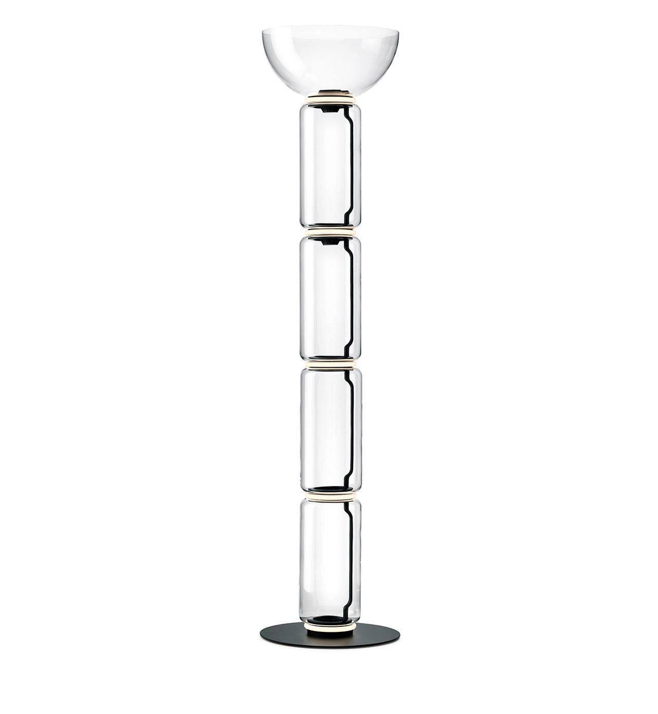 Cyrilys Floor Lamp Bamboo Glass