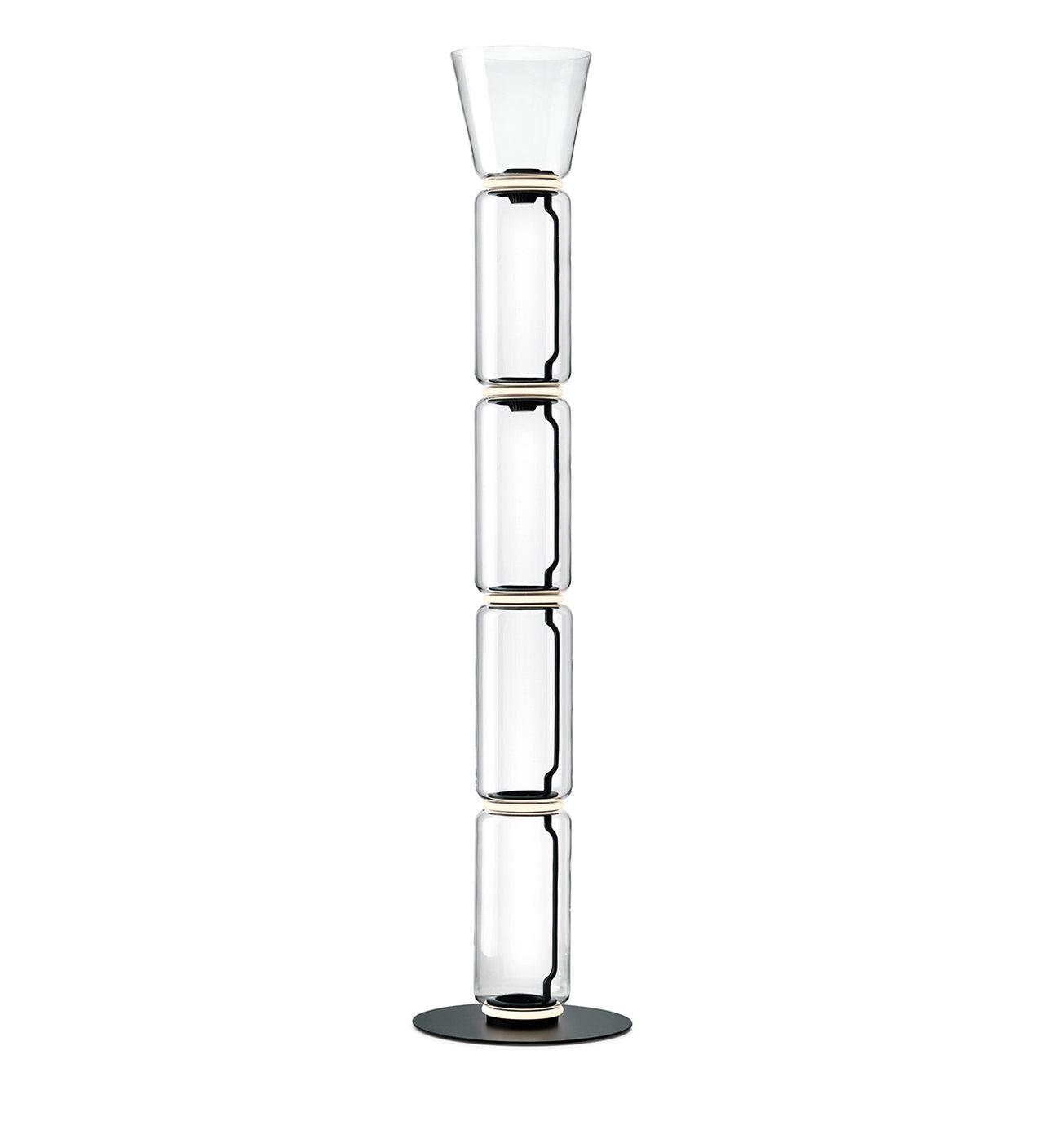 Cyrilys Floor Lamp Bamboo Glass