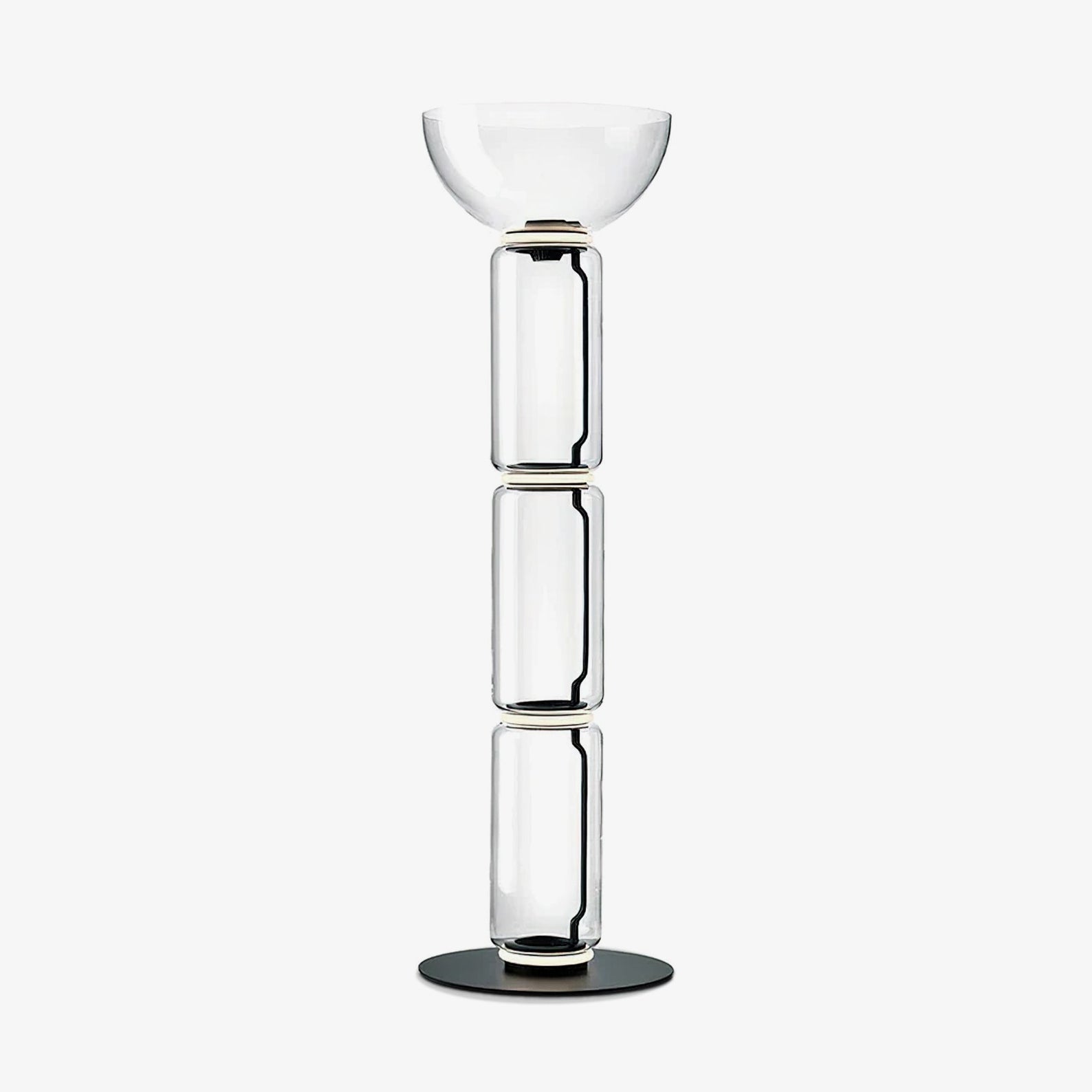 Cyrilys Floor Lamp Bamboo Glass