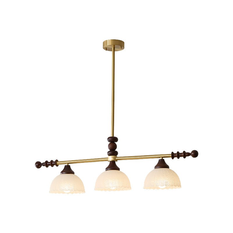 Codoriel Traditional Balance Island Wood Glass Pendant Lamp
