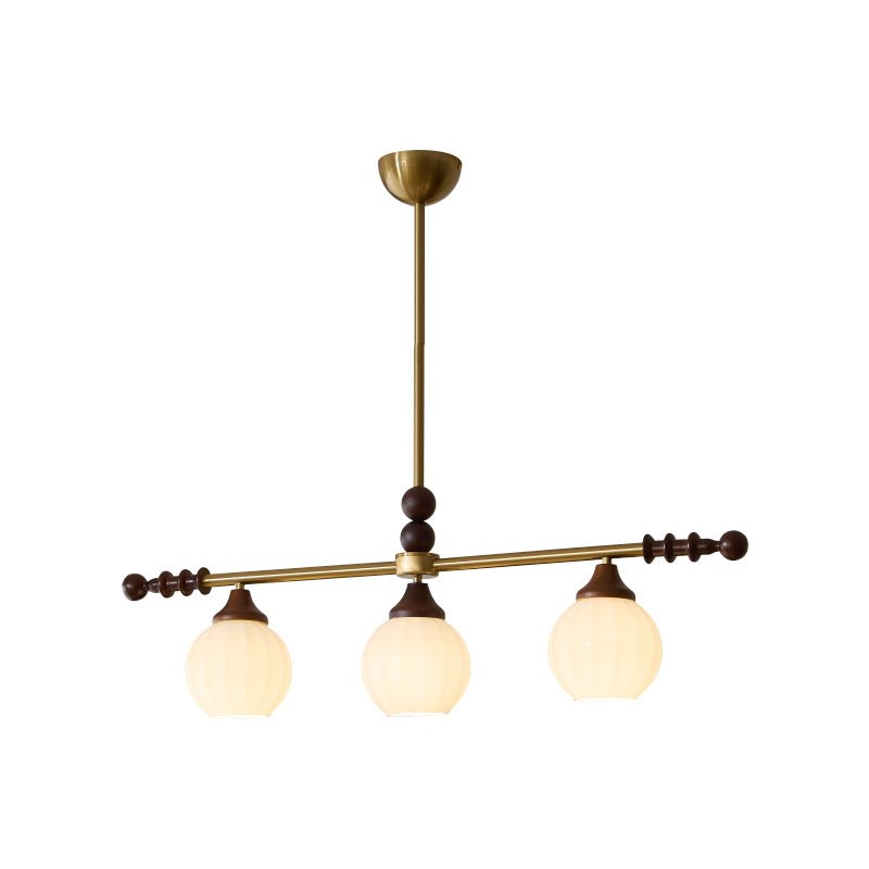 Codoriel Traditional Balance Island Wood Glass Pendant Lamp