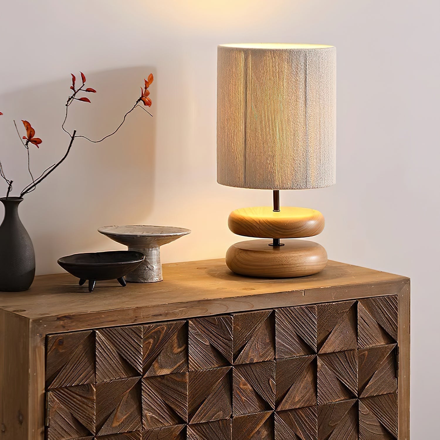 Morgan Minimalist Wood Table Lamp
