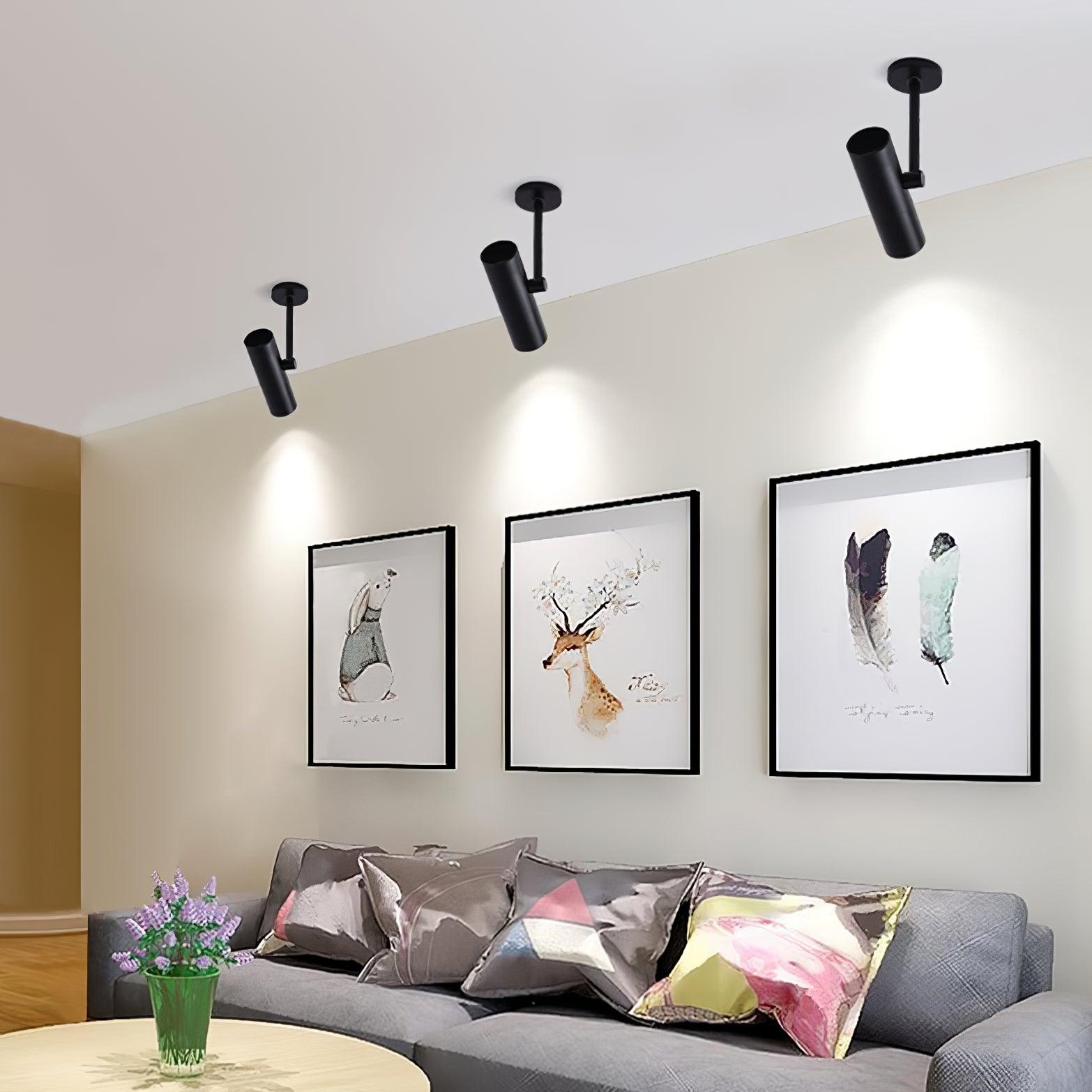 Velina Ceiling Light Cylinder Spotlight Industrial for Loft Study