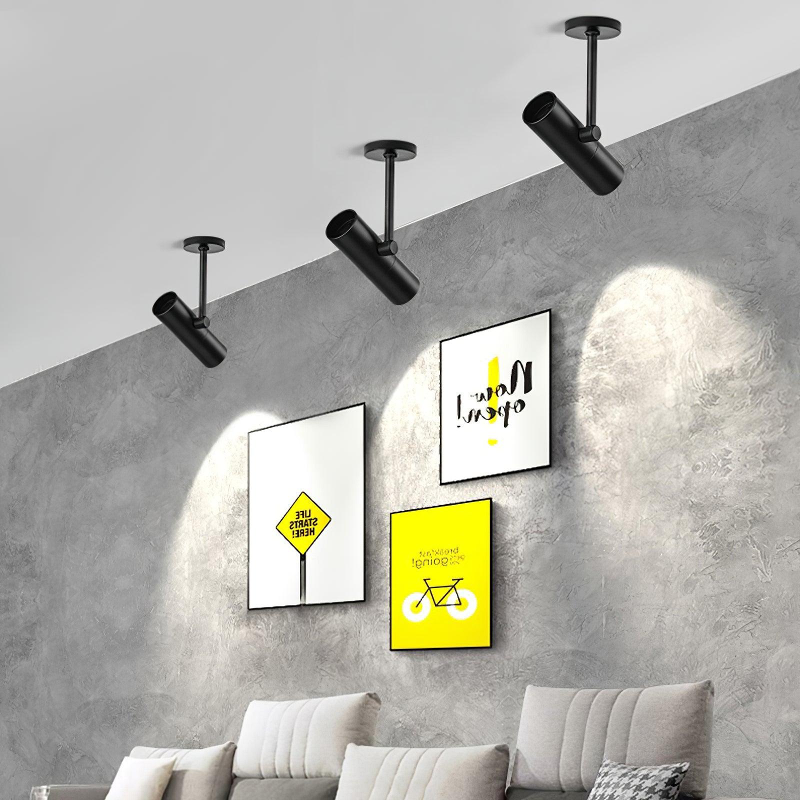 Velina Ceiling Light Cylinder Spotlight Industrial for Loft Study