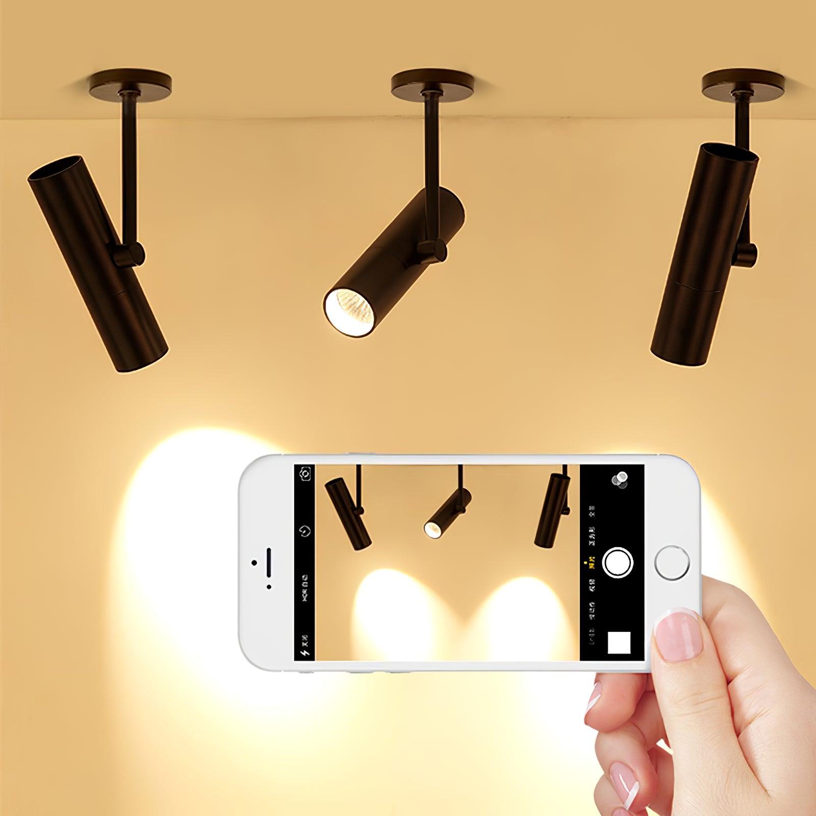 Velina Ceiling Light Cylinder Spotlight Industrial for Loft Study