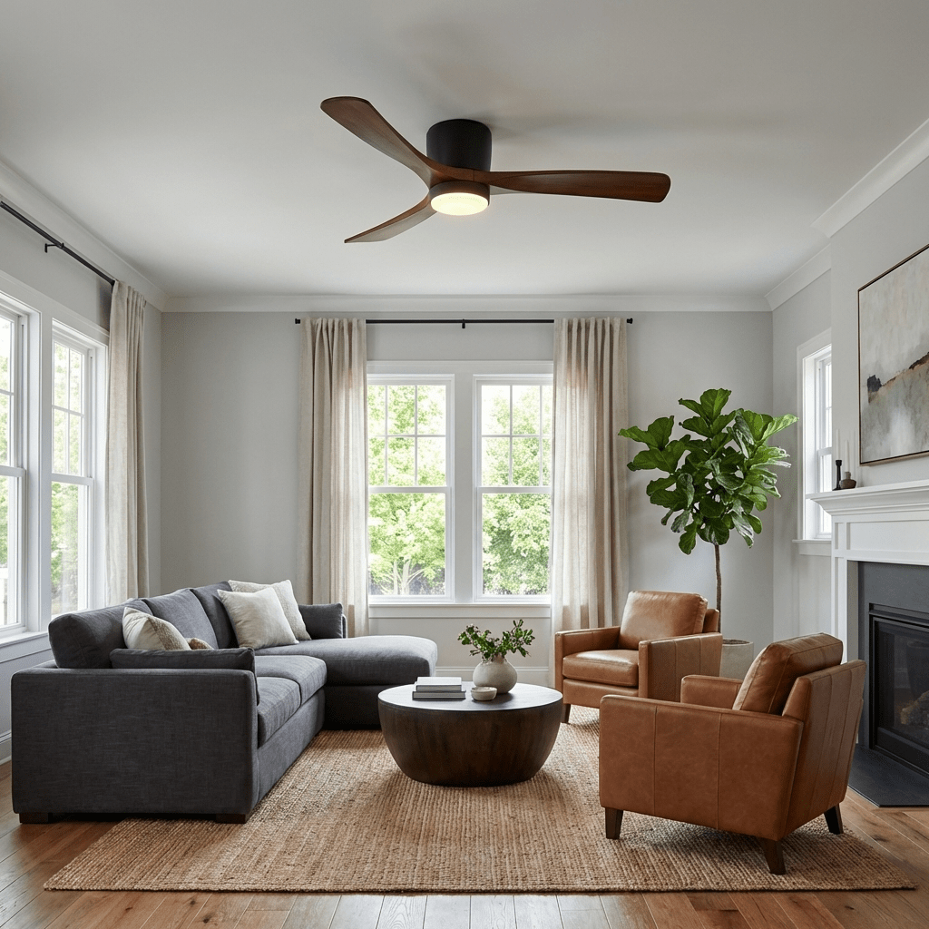 Dovervale Wooden Ceiling Fan Light