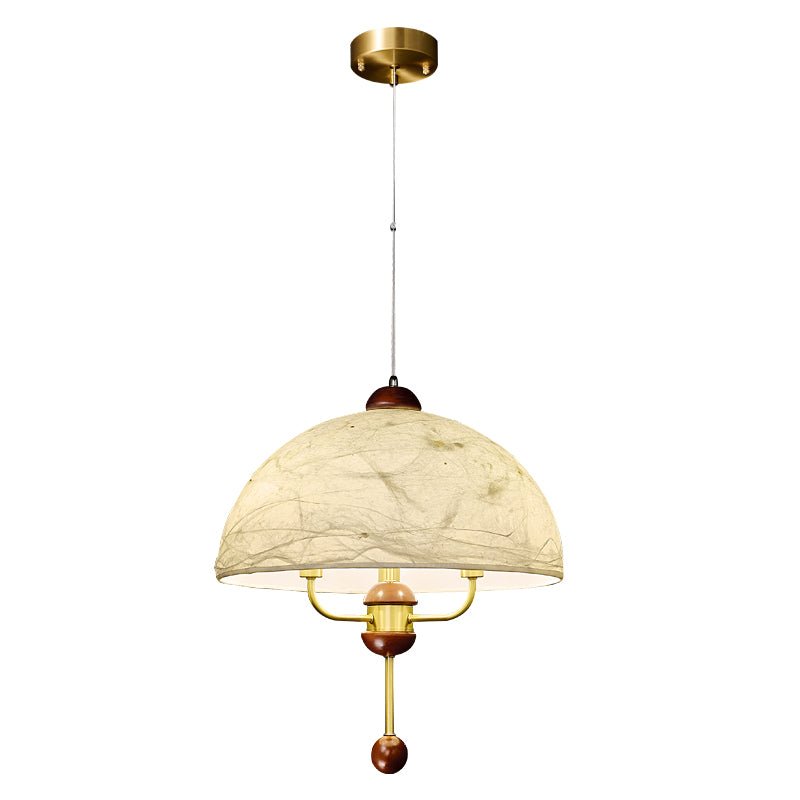Varaeia Traditional Elegance Bloom Fabric Wood Pendant Lamp