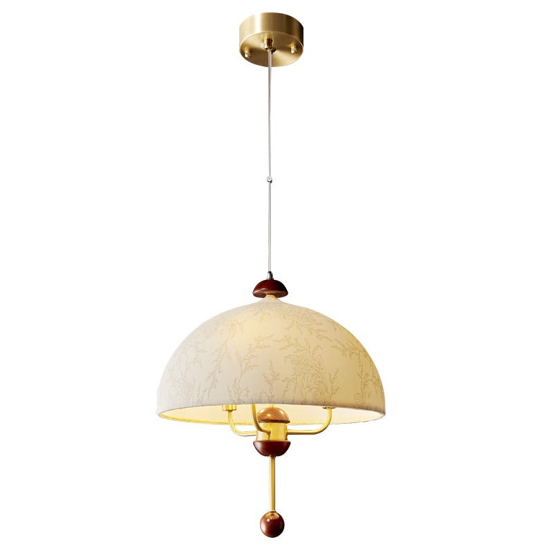 Varaeia Traditional Elegance Bloom Fabric Wood Pendant Lamp