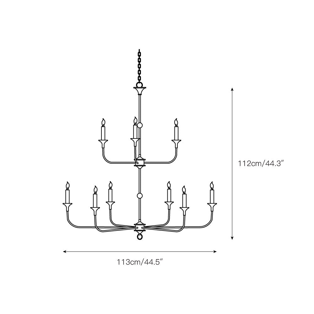 Wisp Grande Vintage Industrial Bronze Chandelier