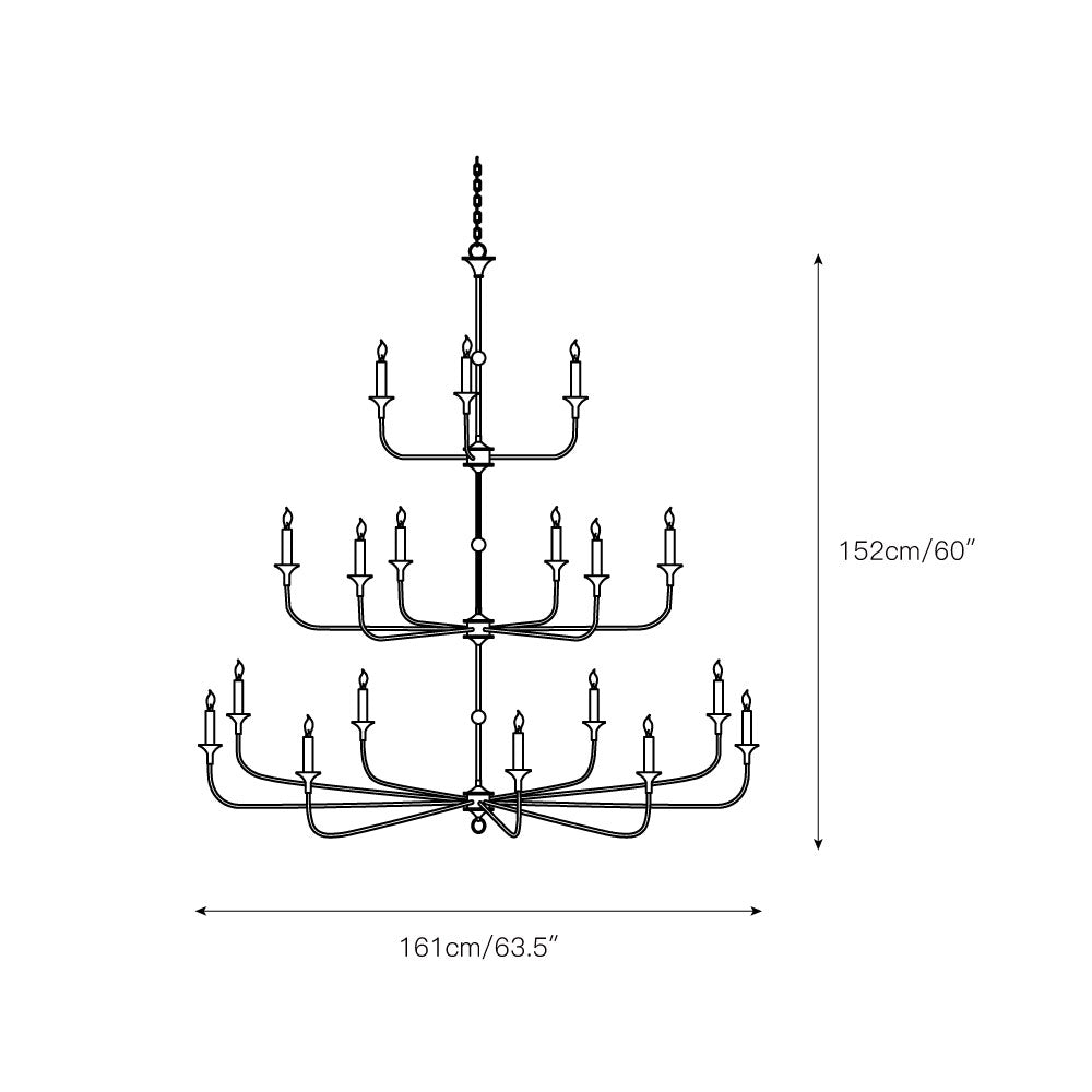 Wisp Grande Vintage Industrial Bronze Chandelier
