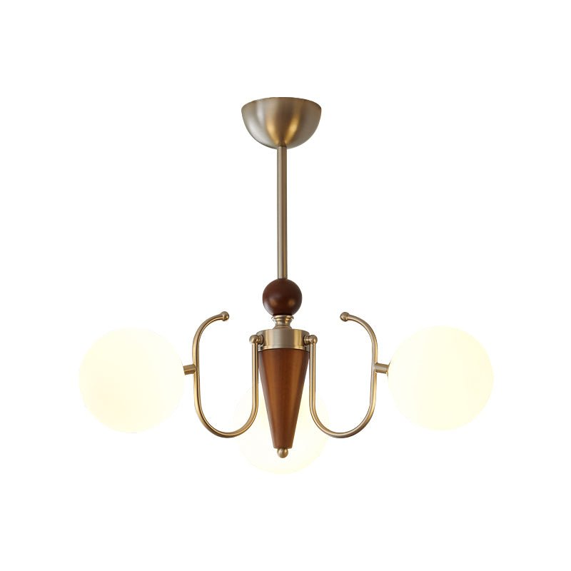 Orvynia Elegance Classic Grove Wood Glass Chandelier