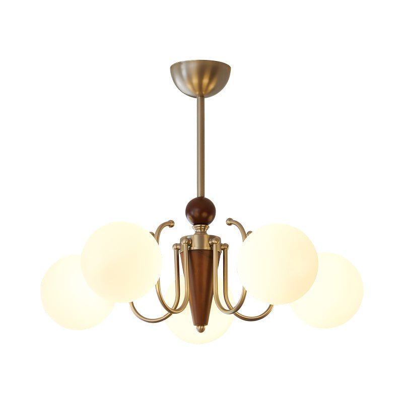 Orvynia Elegance Classic Grove Wood Glass Chandelier