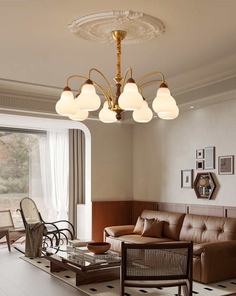 Novelle Traditional Elegance Vintage Wood Chandelier