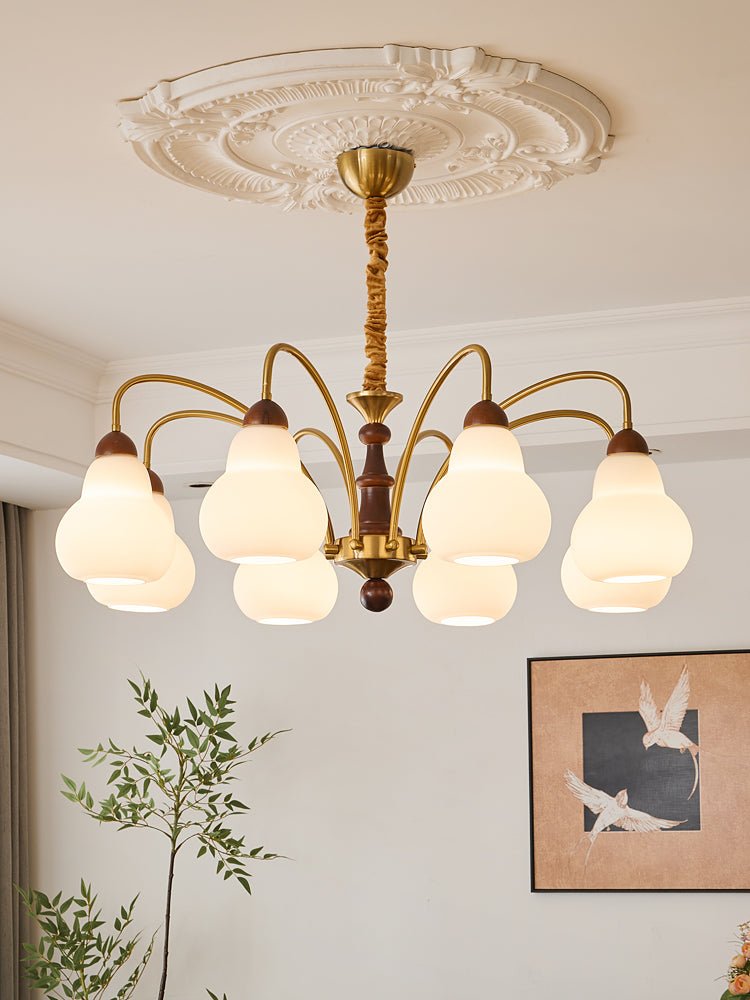 Novelle Traditional Elegance Vintage Wood Chandelier