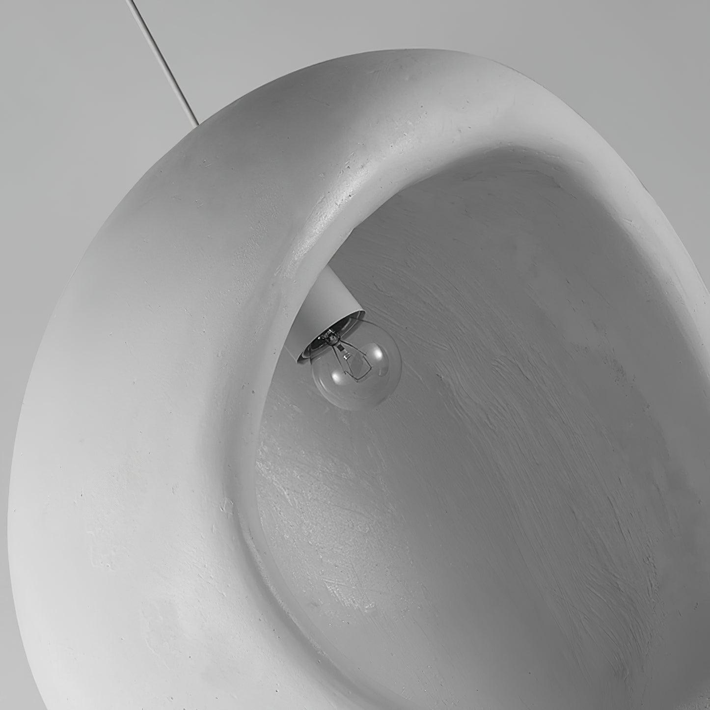 Seo Pendant Lamp Plaster Organic Hollow Teardrop Wabi Sabi