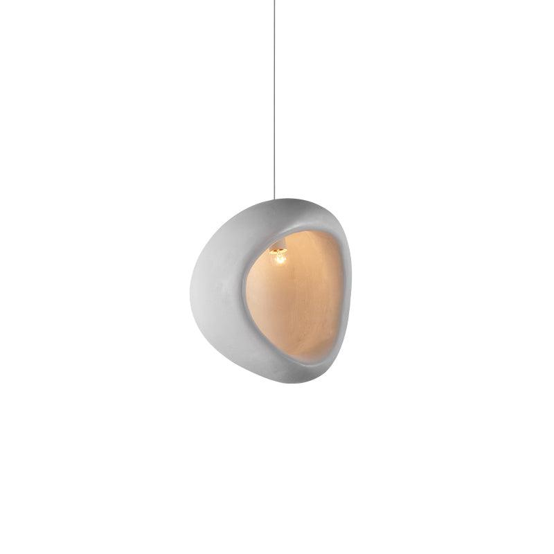 Seo Pendant Lamp Plaster Organic Hollow Teardrop Wabi Sabi