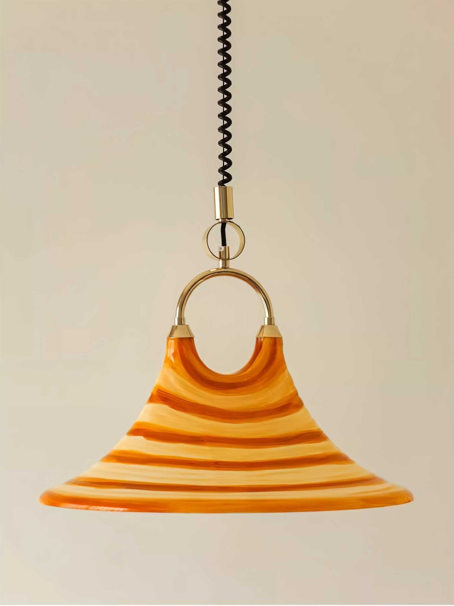 Aurmiros Modern Minimalist Swirl Glass Pendant Light