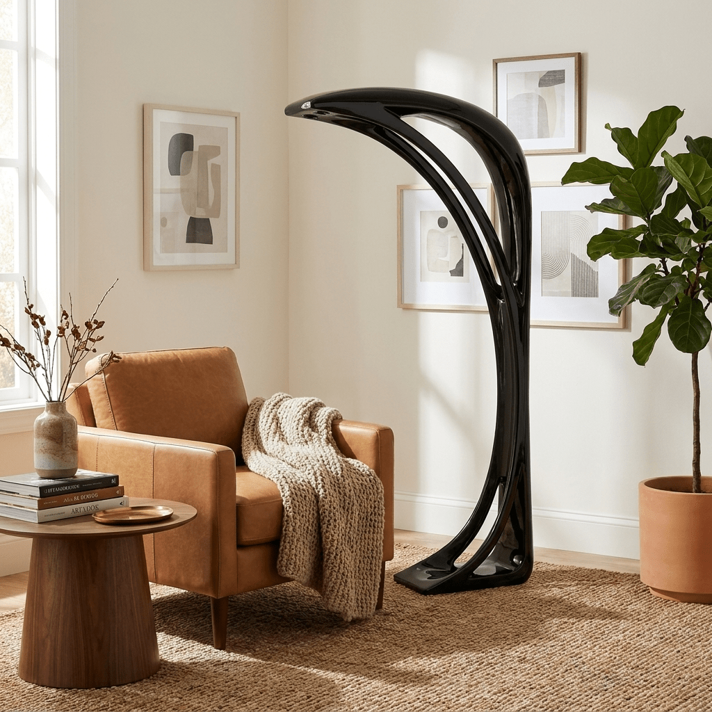 Obsidian Curve Floor Lamp
