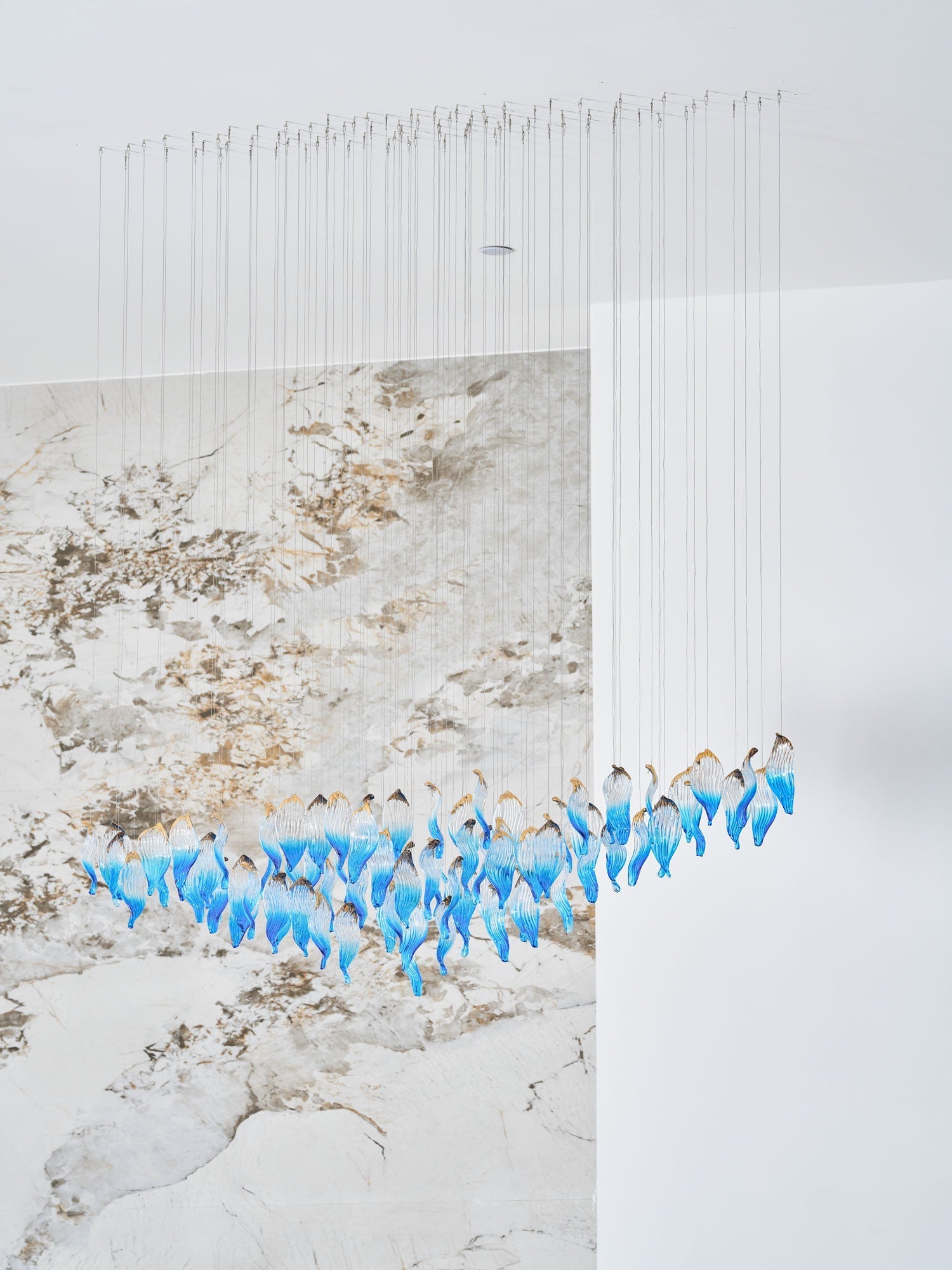 Asteria Wave Blown Glass Customize Chandelier