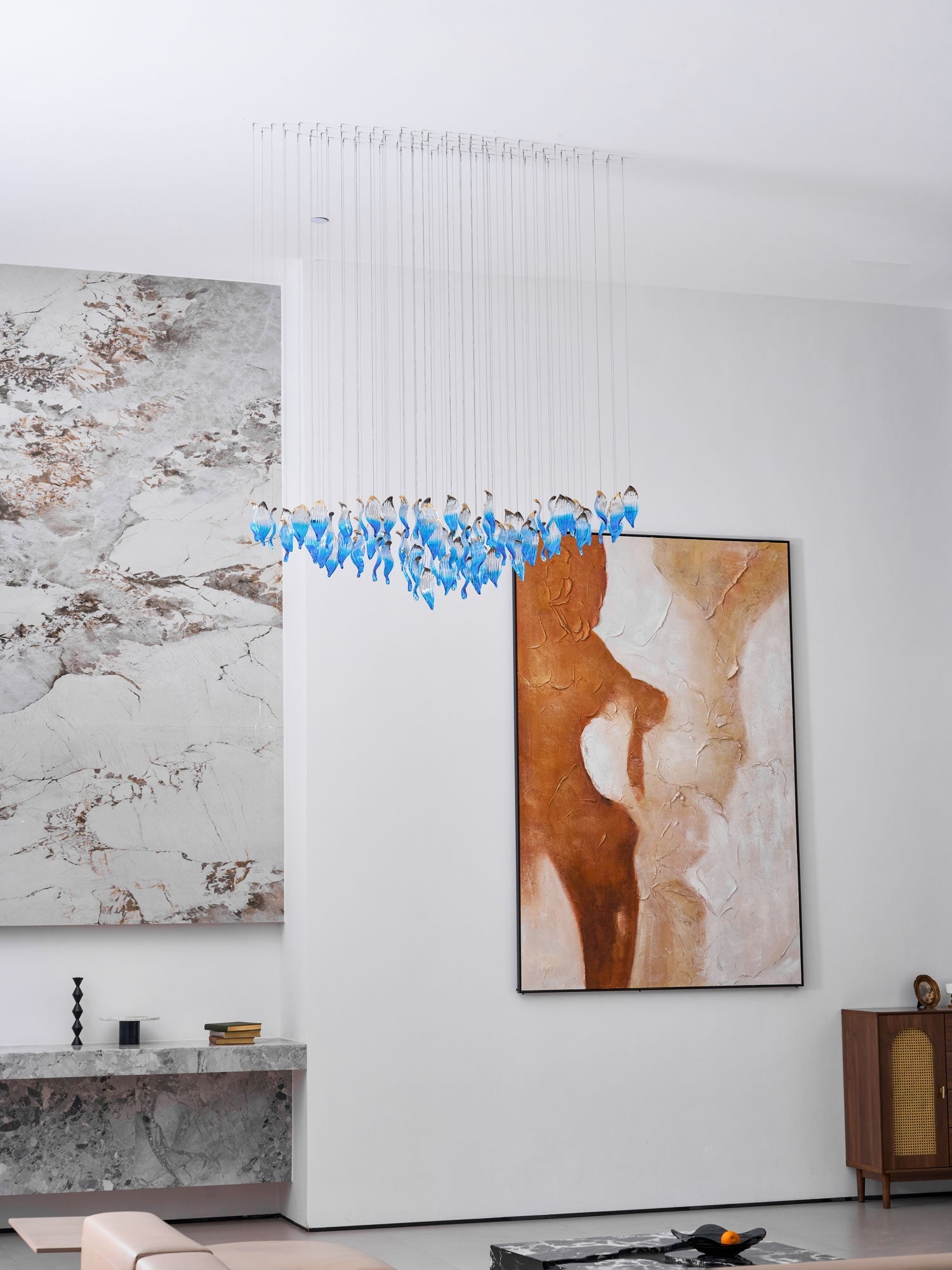 Asteria Wave Blown Glass Customize Chandelier