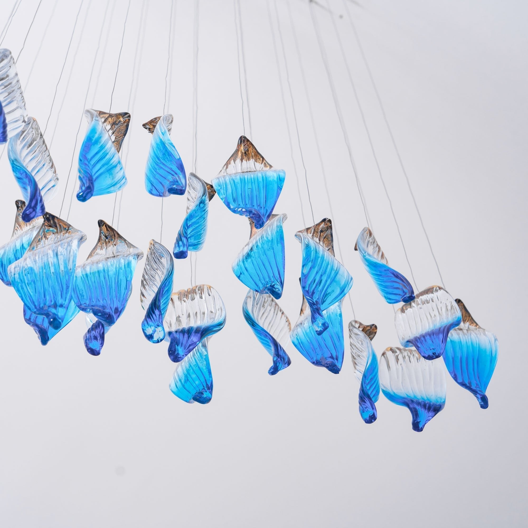 Asteria Wave Blown Glass Customize Chandelier
