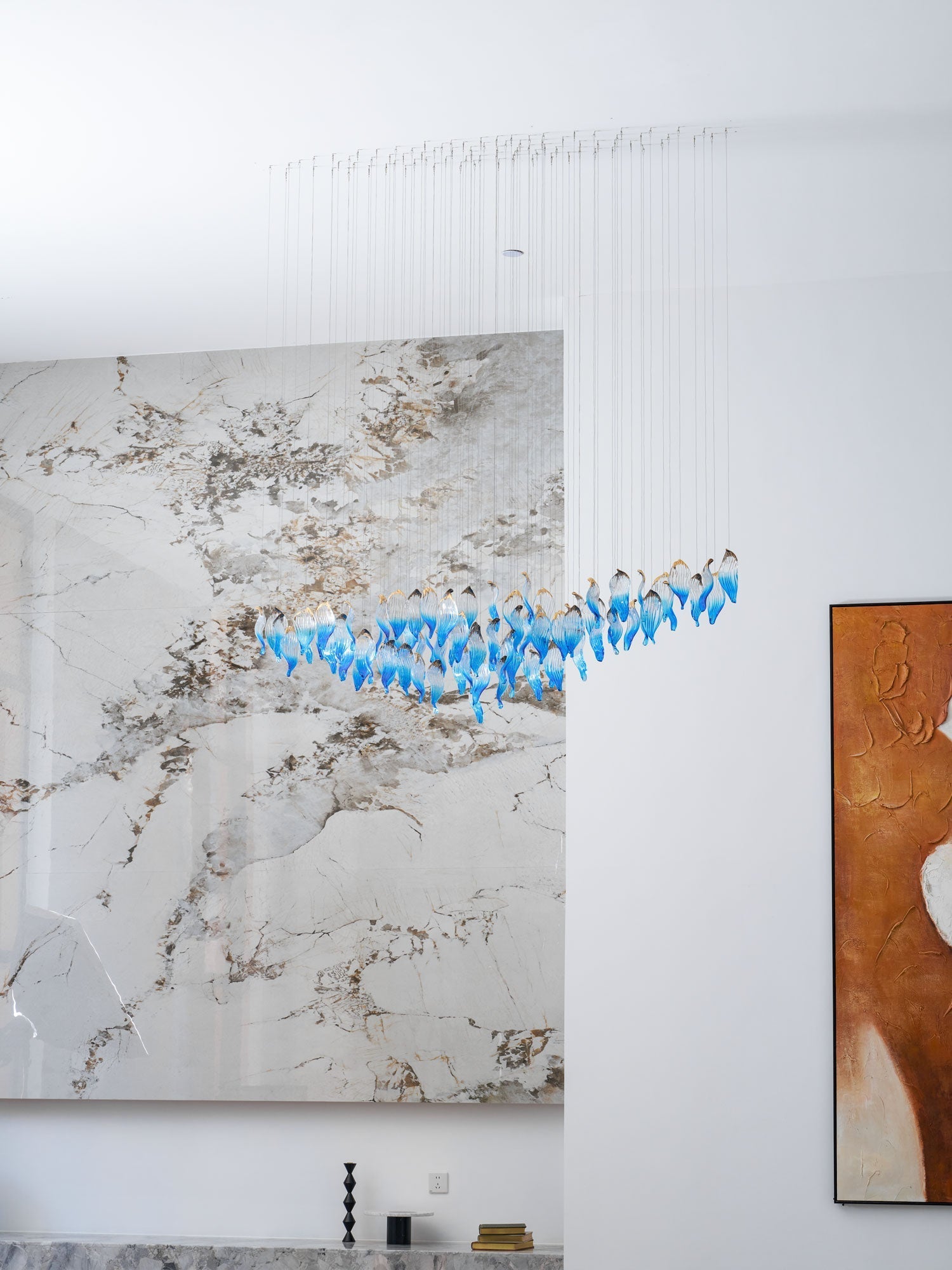 Asteria Wave Blown Glass Customize Chandelier