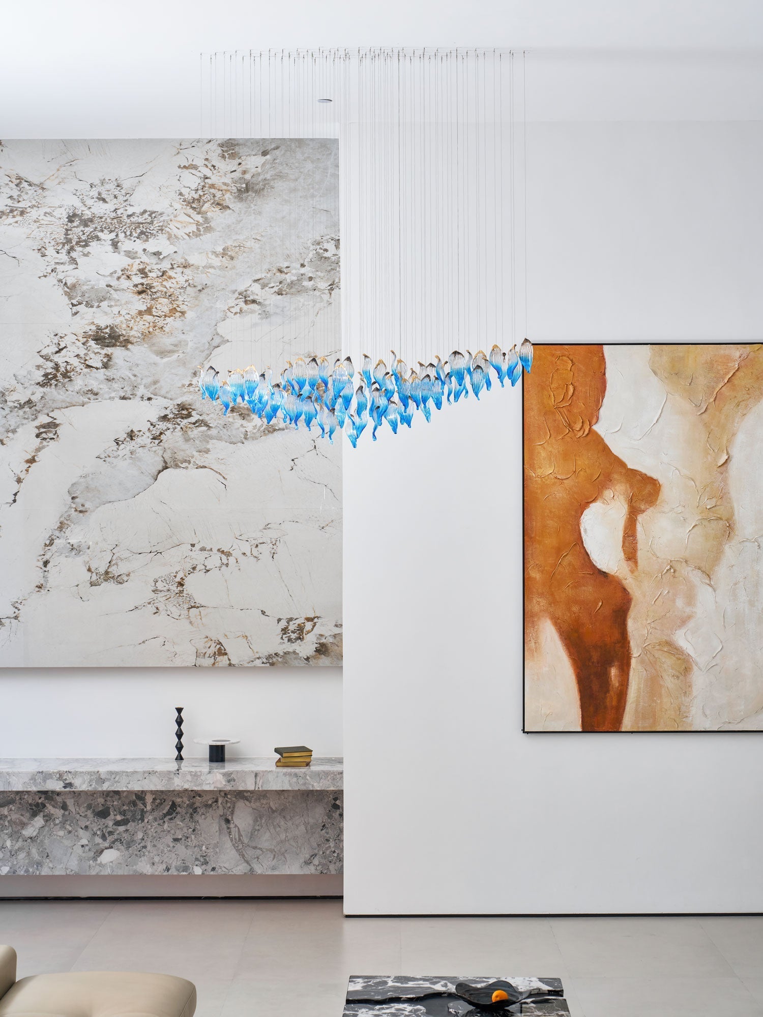 Asteria Wave Blown Glass Customize Chandelier
