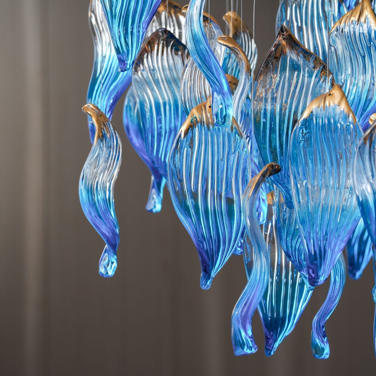 Asteria Wave Blown Glass Customize Chandelier