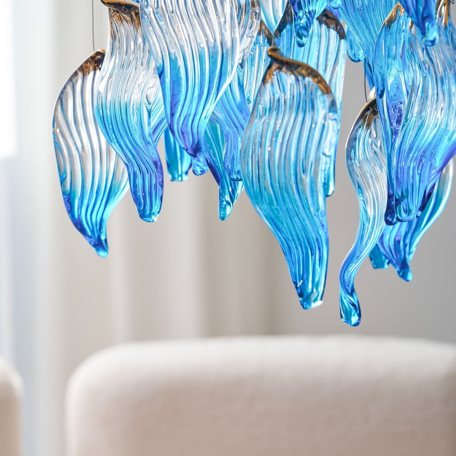 Asteria Wave Blown Glass Customize Chandelier