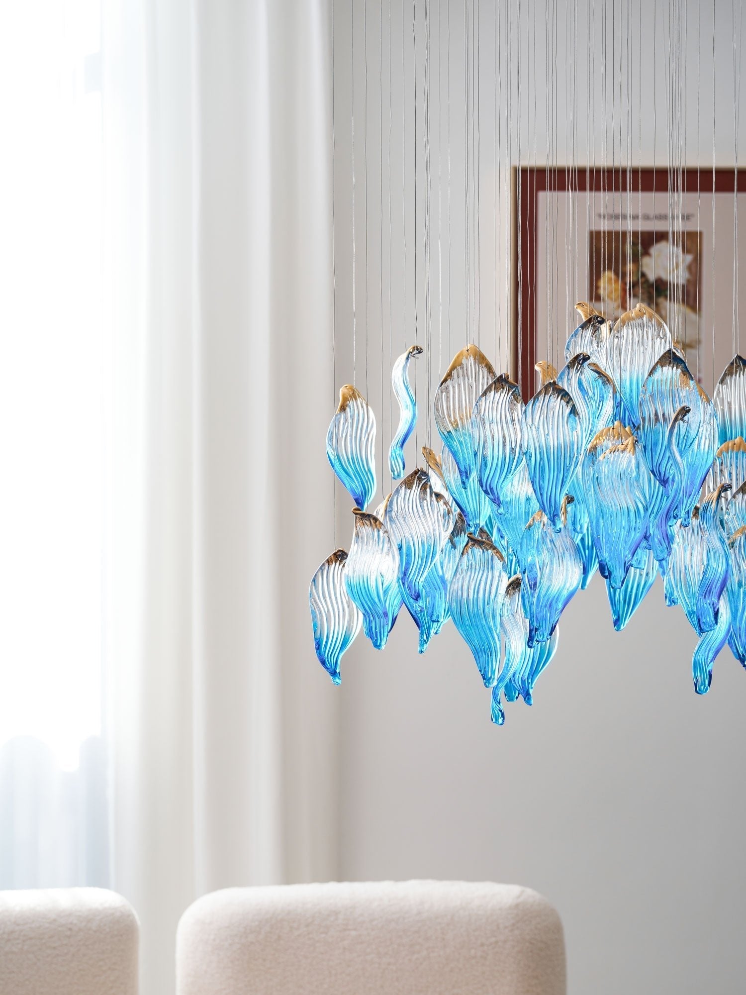 Asteria Wave Blown Glass Customize Chandelier