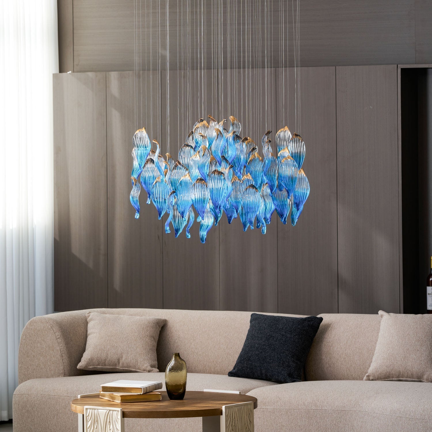 Asteria Wave Blown Glass Customize Chandelier