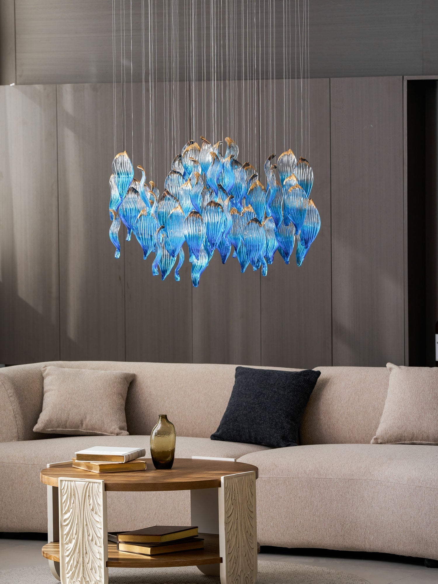 Asteria Wave Blown Glass Customize Chandelier