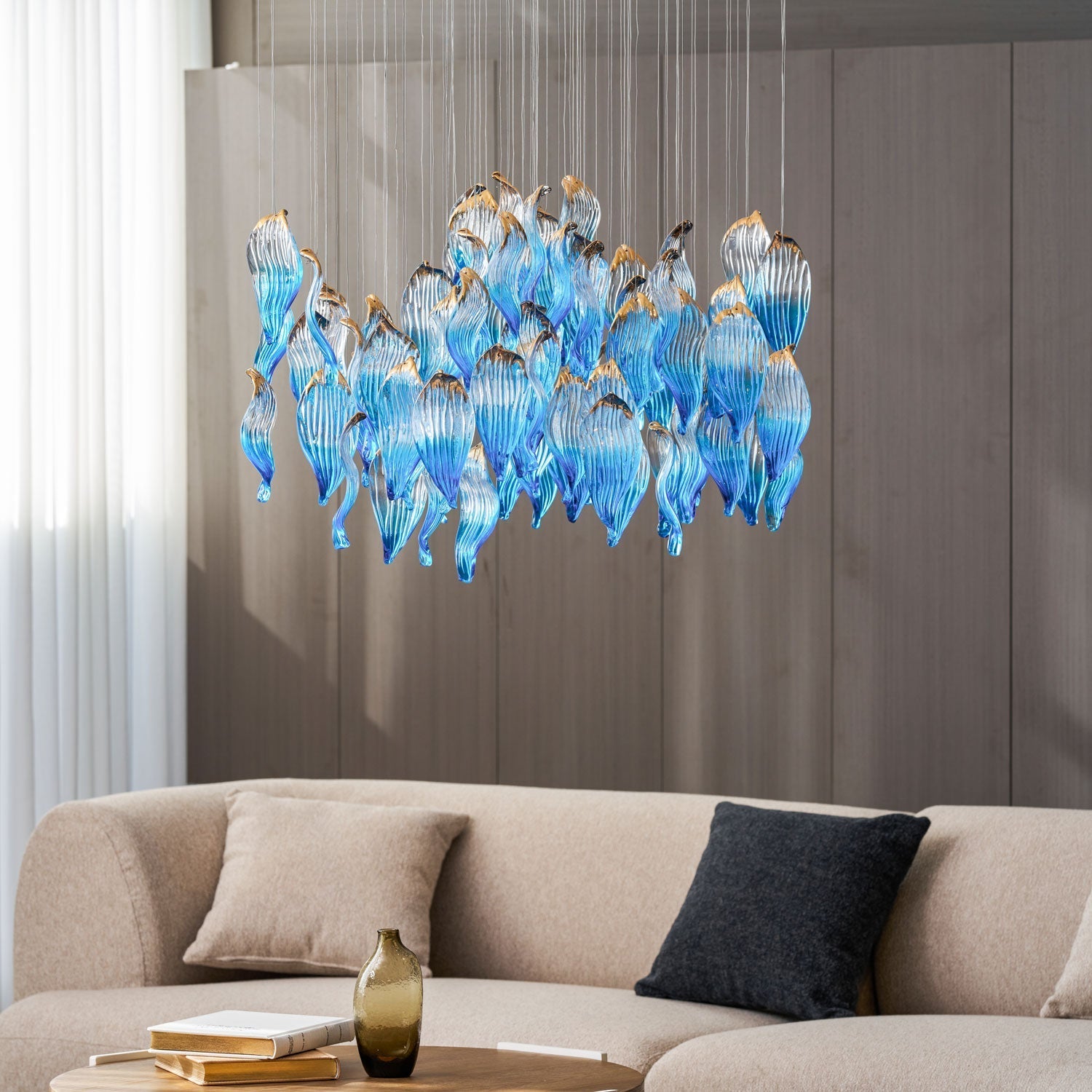 Asteria Wave Blown Glass Customize Chandelier