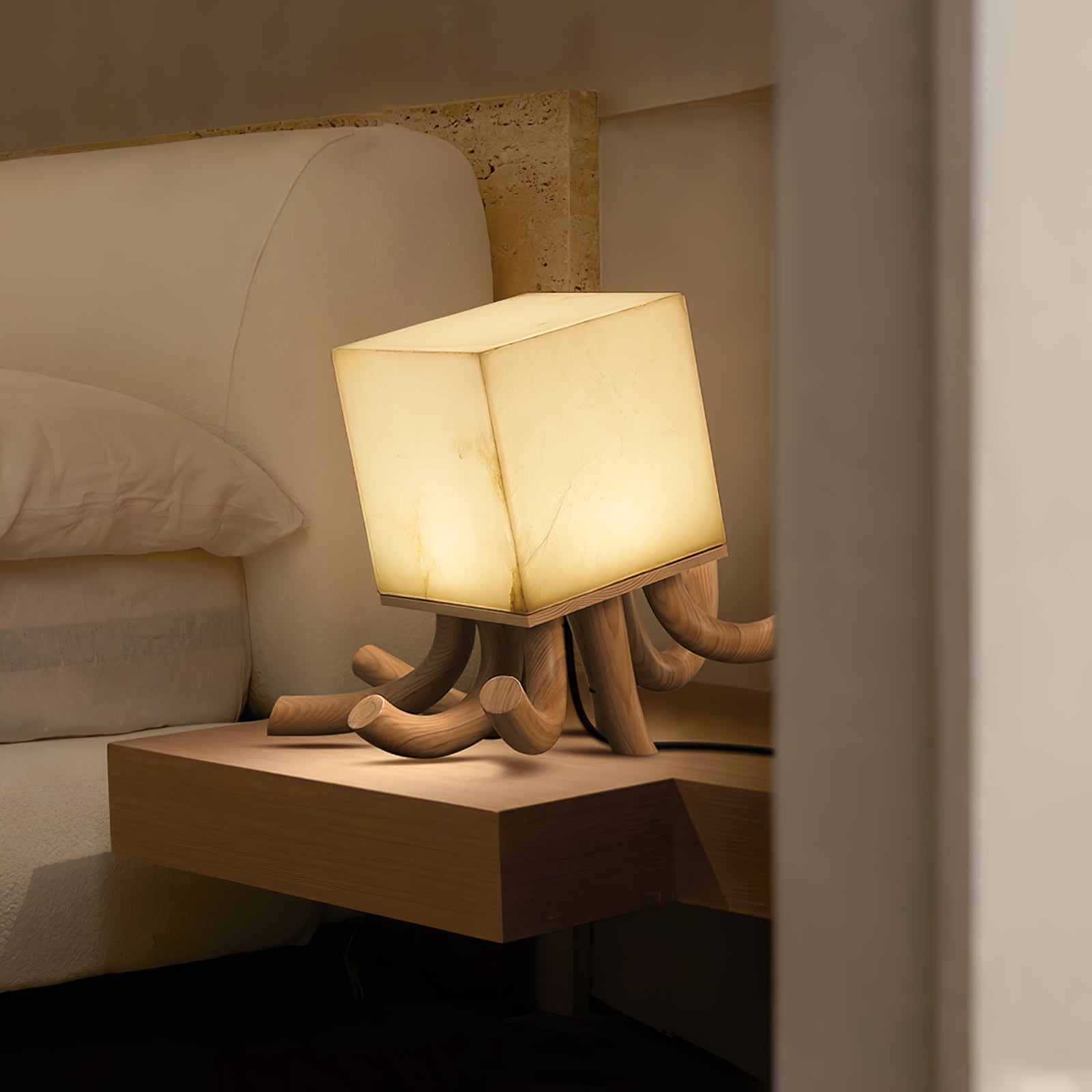 Dravk Tentacle Alabaster Table Lamp