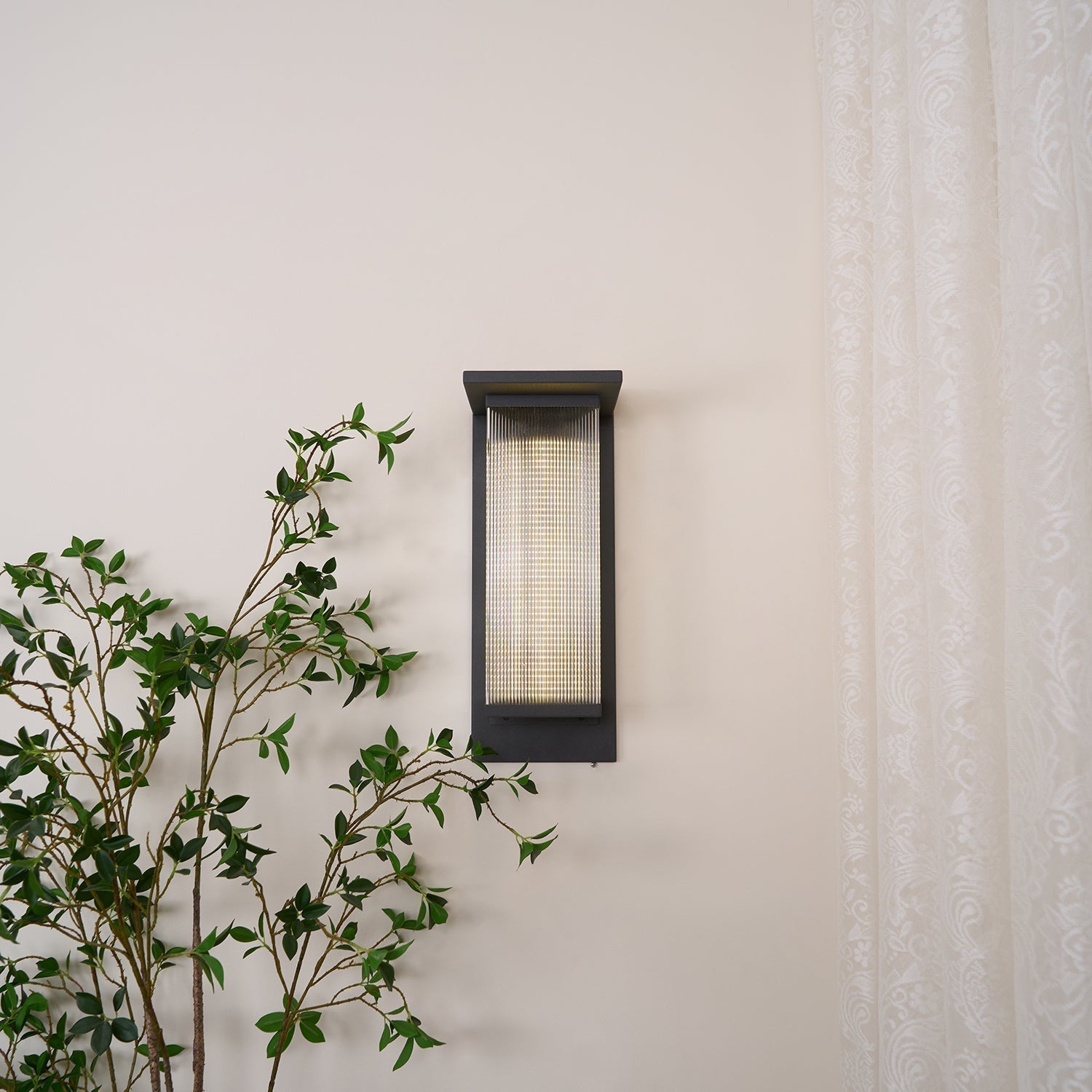 Corvian Dependable Unique Box Solar Outdoor Wall Lamp