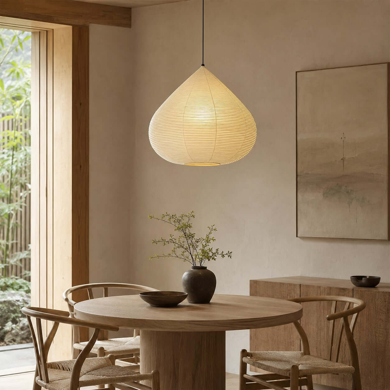 Onion Shape Paper Pendant Light